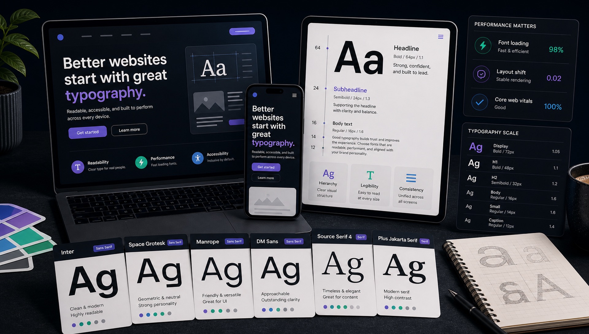 The 20 Best Fonts for Websites in 2025 (Free & Premium) blog cover