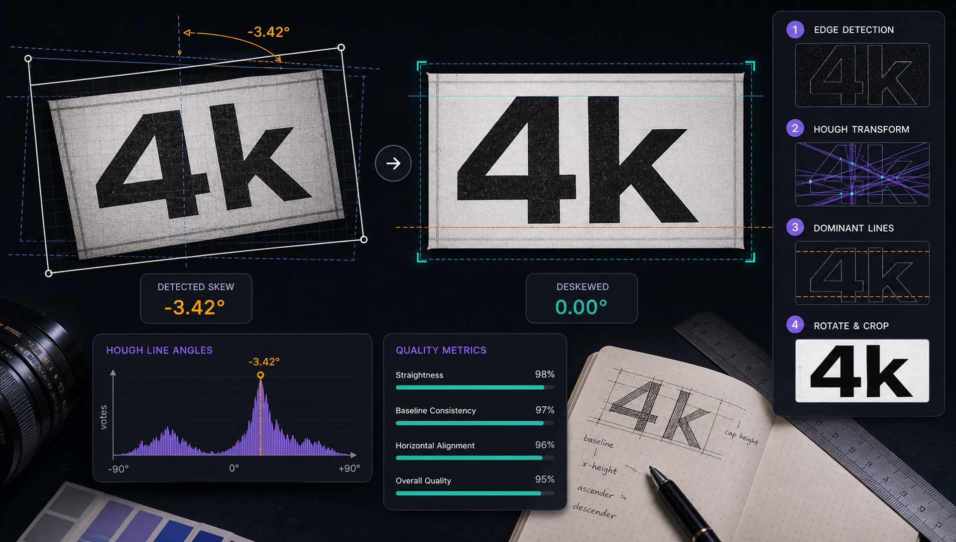Deskewing: How Our AI Mathematically Straightens Crooked Text blog cover